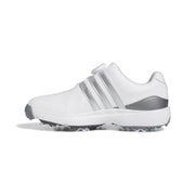 adidas Kid's JR Tour360 BOA 24 Golf Shoes, White/Silver/Iron, Size 1.5 Y
