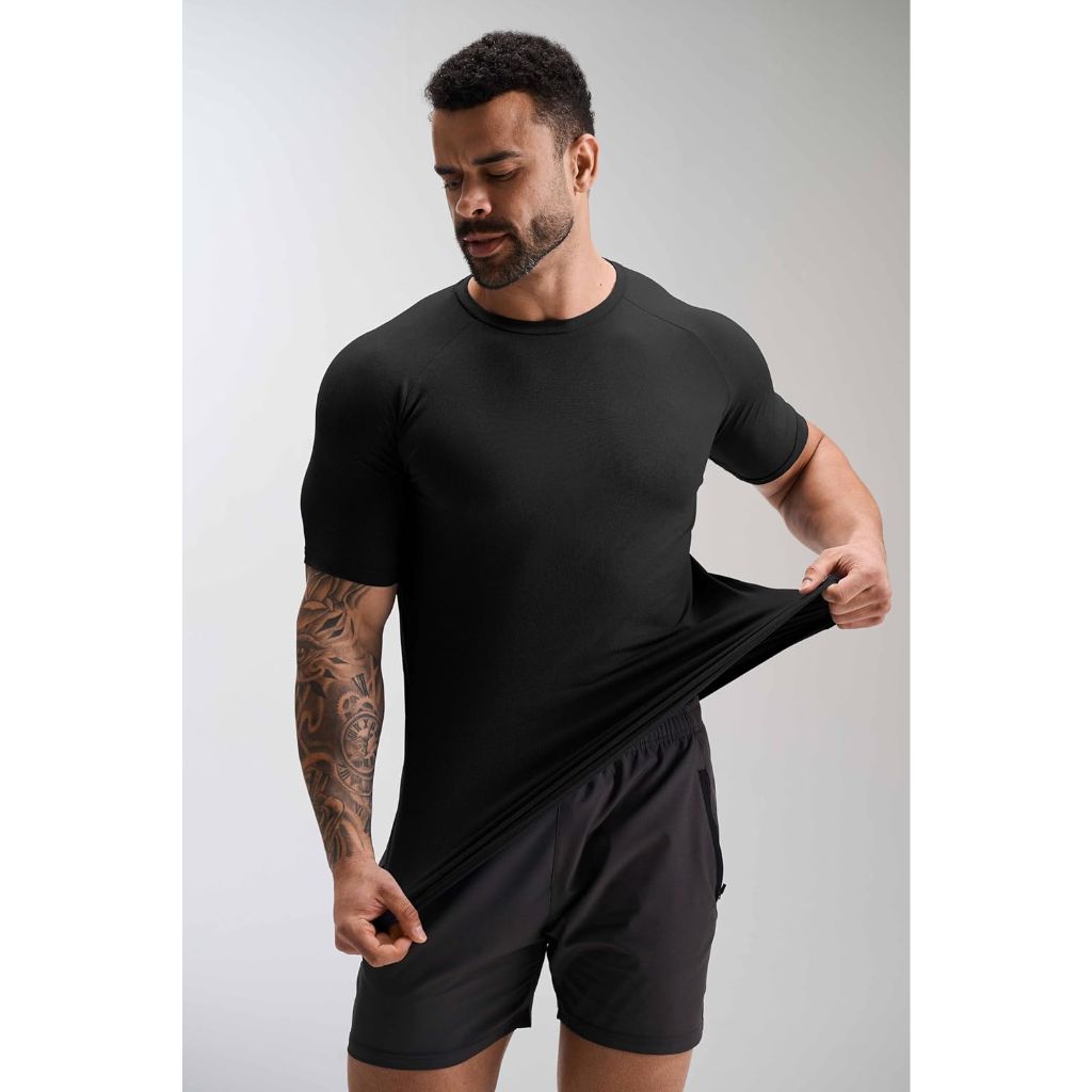 GYM REVOLUTION Men's Workout T Shirts, Medium, 5 Pack