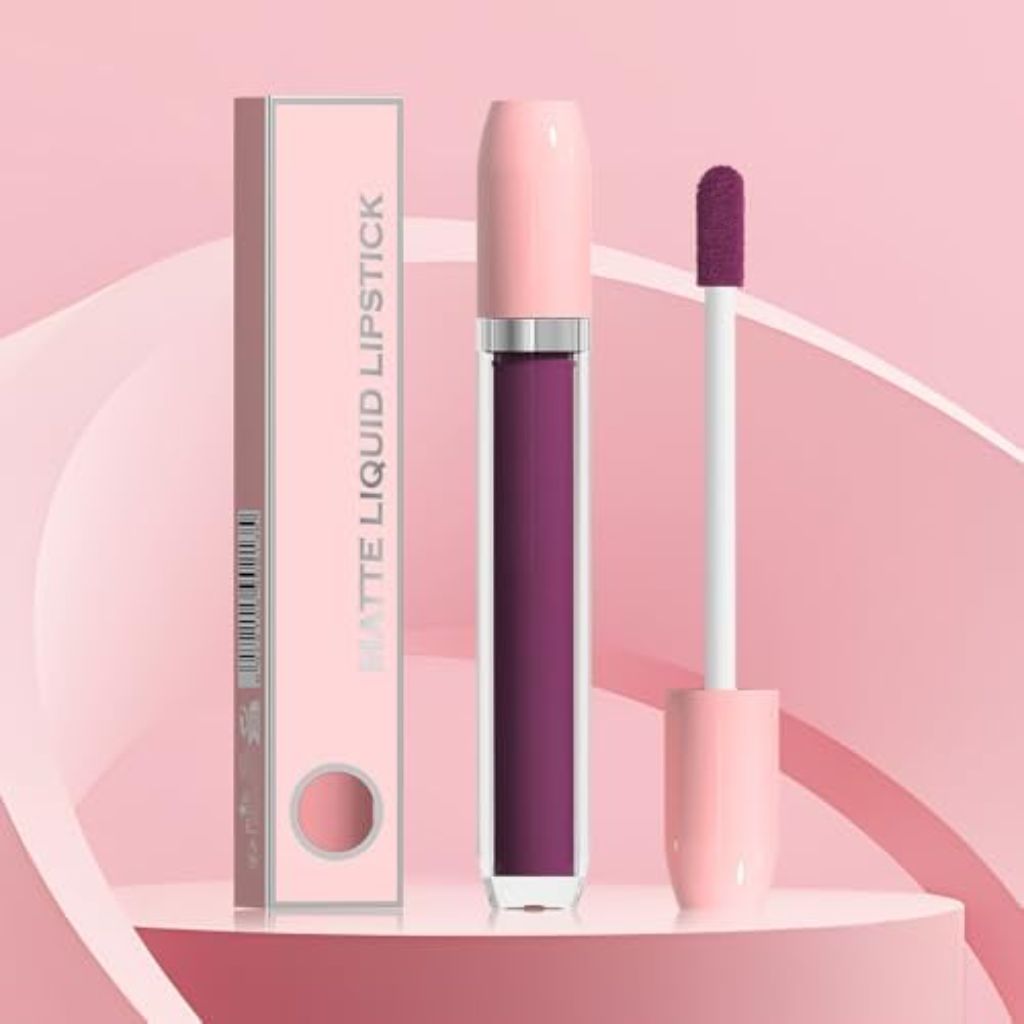 BINGBRUSH Super Matte Longwear No-Budge Stay On Smudge Proof Liquid Lipstick Long Lasting Makeup for Women,Highly Pigmented Color and Instant Shine, Cheeky