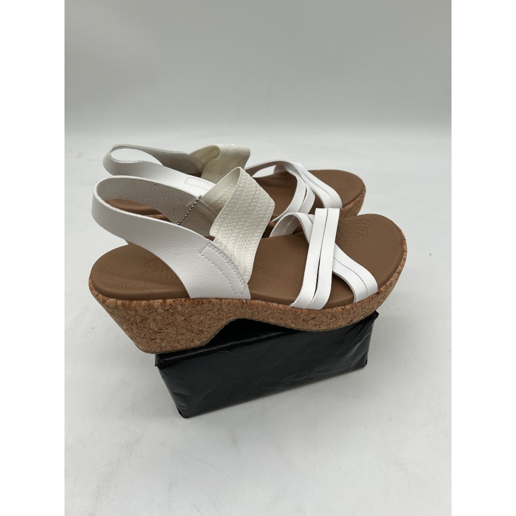 Skechers Women's Brystol Night Skies Wedge Sandals, White - Size 8.5