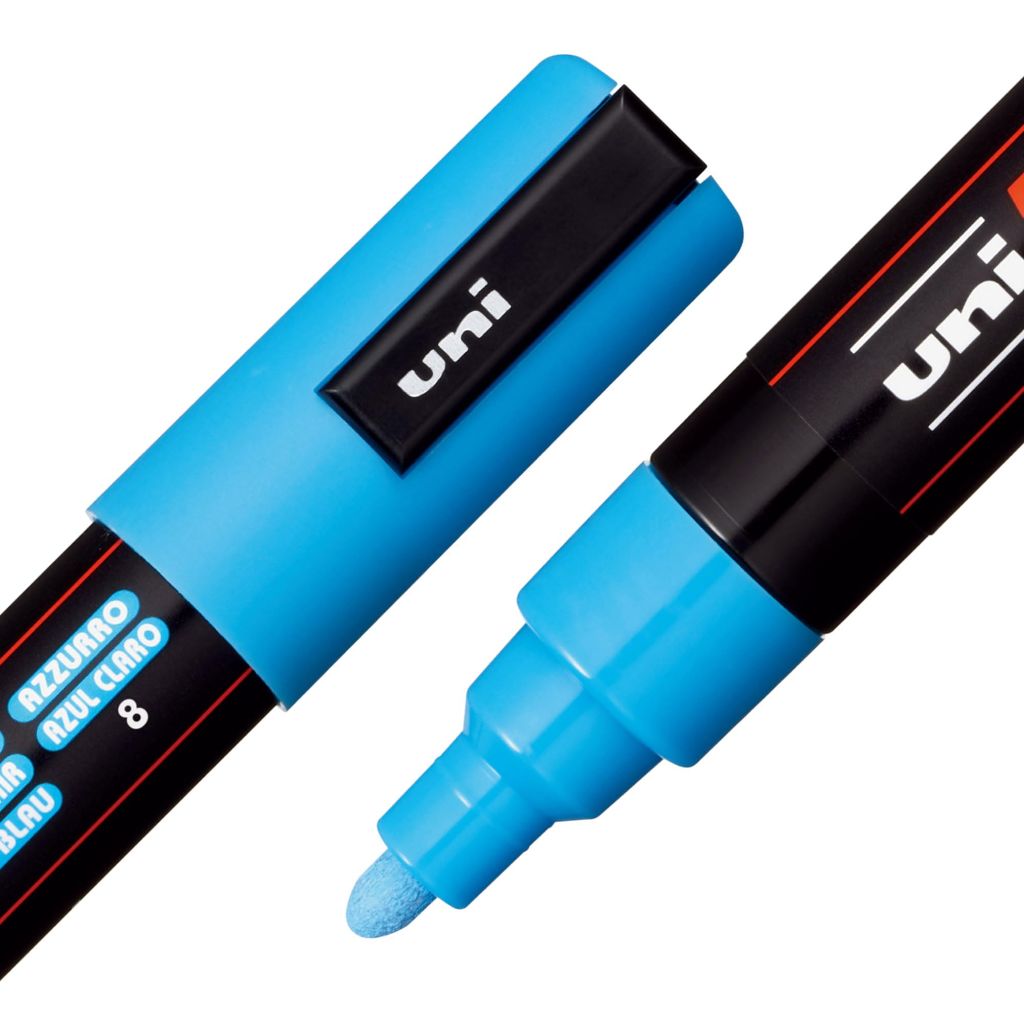 Uni-Ball POSCA PC-5M Water-Based Paint Markers, Reversible Medium Tip - Bold Collection (8 Markers)