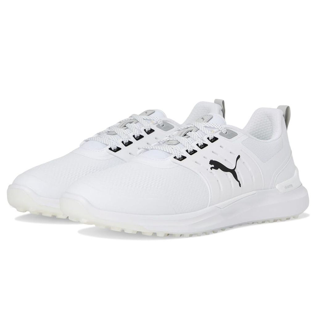 PUMA Golf Men's Ignite Elevate 2 Golf Shoes - Puma White/Puma Black/Puma Silver, Size 8EE