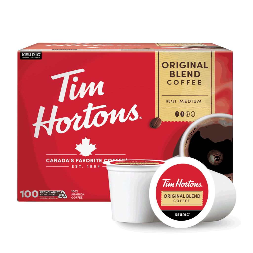 Tim Hortons Original Blend, Medium Roast Coffee, 100ct K-Cups