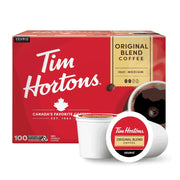 Tim Hortons Original Blend, Medium Roast Coffee, 100ct K-Cups