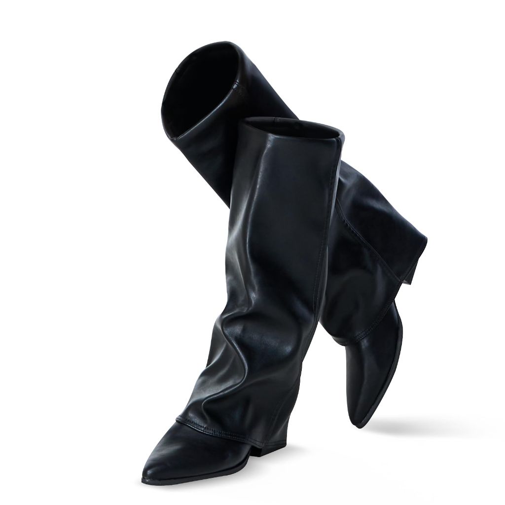 Women's Slouchy Tall Boots - Black, Size 5.5