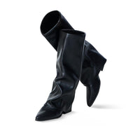 Women's Slouchy Tall Boots - Black, Size 5.5