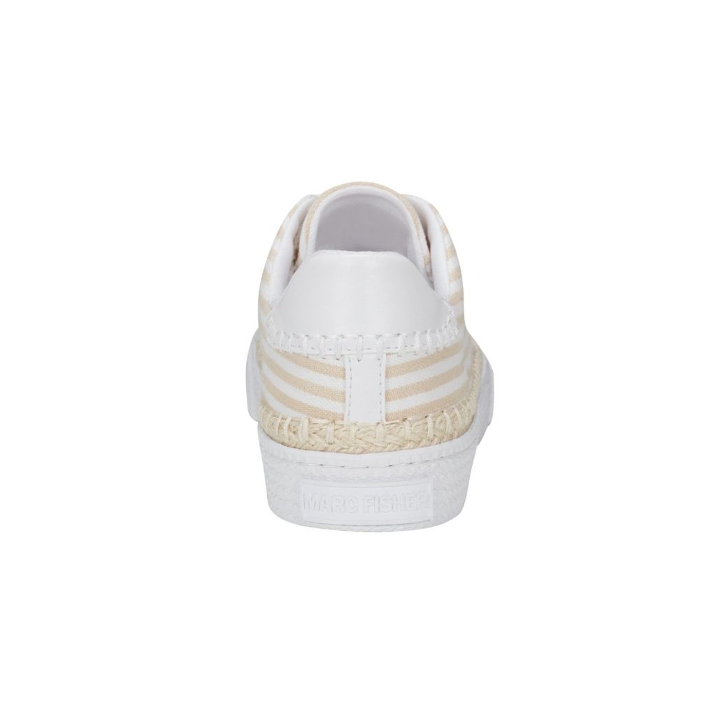 Marc Fisher Women's Spryng 3 Platform Lace-Up Sneakers - Light Natural Stripe, Size 7