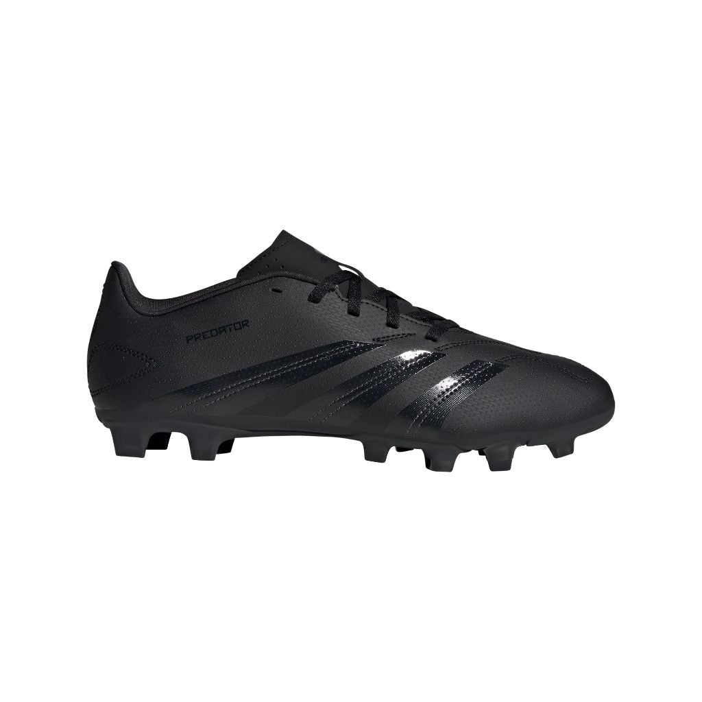 adidas Unisex 24 Club Flexible Ground Soccer Cleats - Black/Carbon, Size (M) 4 / (W) 5