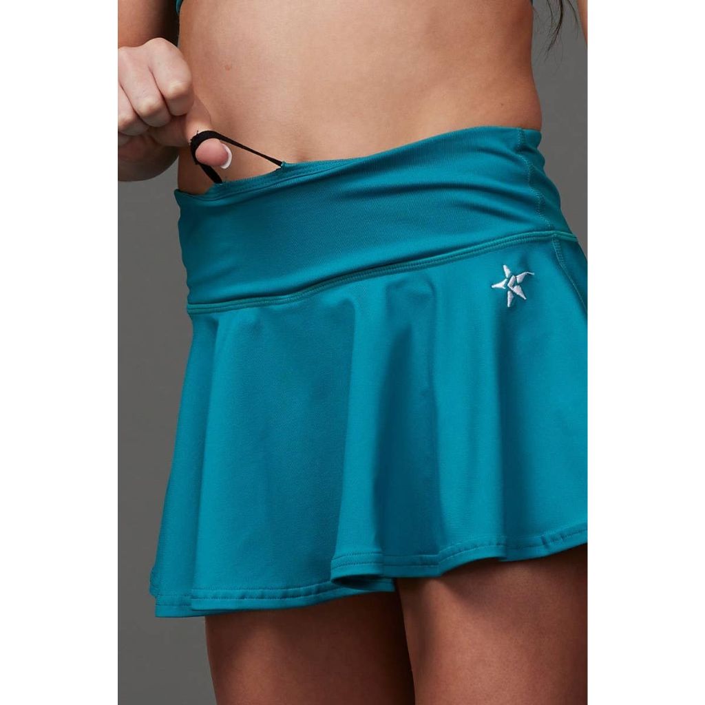 Rebel Athletic Legendary Flouncy Skirt in Teal, Size XL