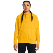 Under Armour Women's Rival Fleece Hoodie, Steeltown Gold / White, X-Large