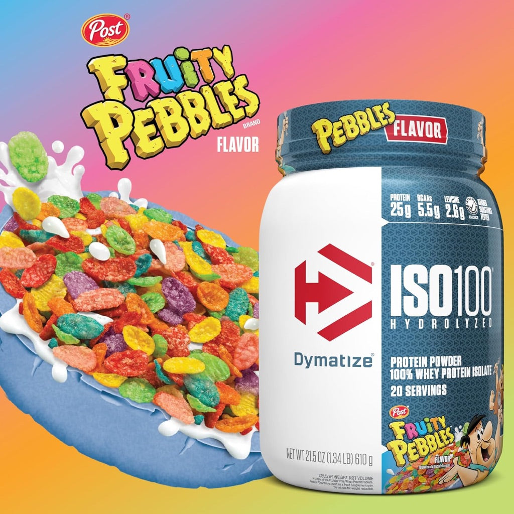 Dymatize ISO100 Hydrolyzed Protein Powder, Fruity Pebbles - 5 lb