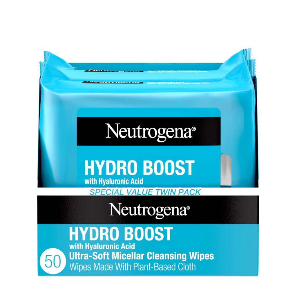 Neutrogena Hydro Boost Ultra-Soft Micellar Cleansing Wipes with Hyaluronic Acid - 50ct (2x25)