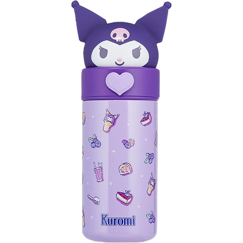 Everyday Delights Kuromi Stainless Steel Insulated Water Bottle 350ml - Purple