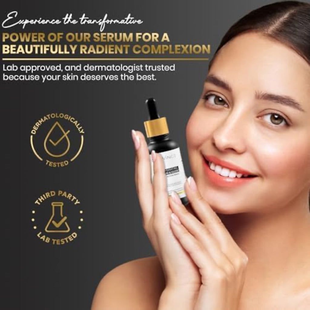 Hydrating Repair & Glow Face Serum with 10% Niacinamide + 5% Vitamin C (MAP), 1.5% HA & Glutathione – Brightening & Dark Spot Corrector – targets hyperpigmentation – Antioxidant-Rich – 30ml