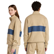 Timberland Men's Cut and Sew Quarter Zip Jacket, Lemon Pepper-Dark Denim, XX-Small