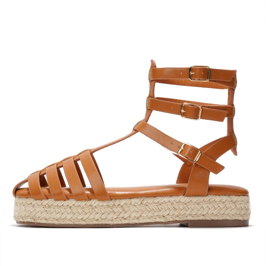 Cape Robbin Women's Platform Wedge Sandals, Tan - size 7