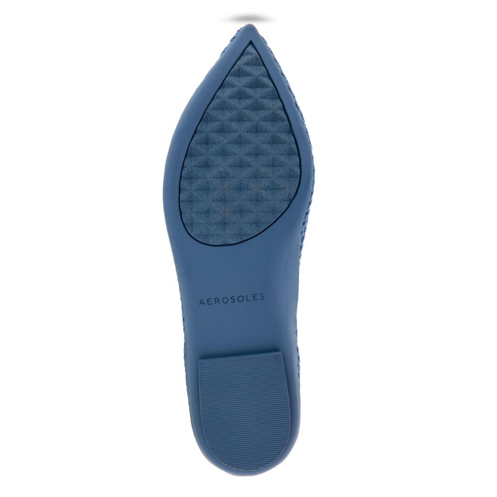 Aerosoles Women's Danielle Ballet Flat, Blue Jean Knit Fabric - size 11W