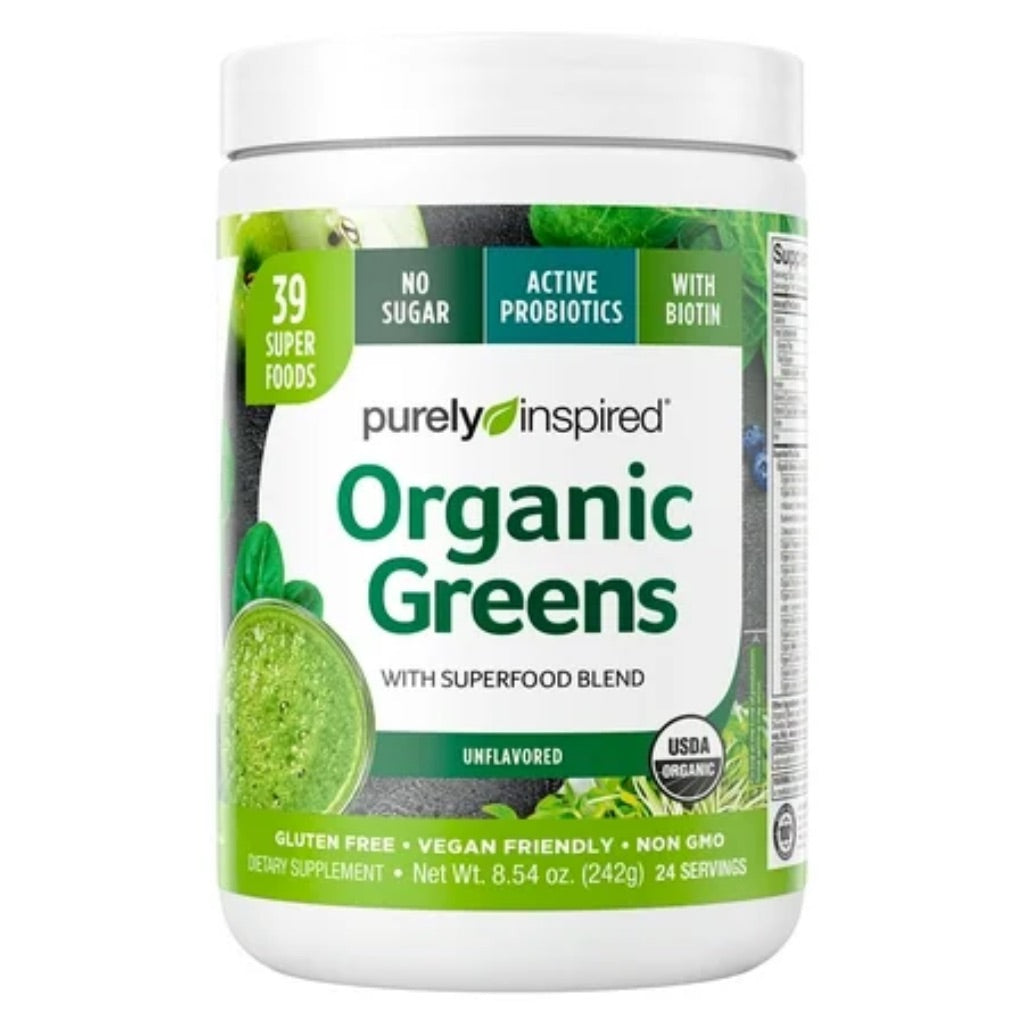 Purely Inspired Organic Greens Superfood Supplement Powder Blend   Unflavored  8.57 oz  24 Servings