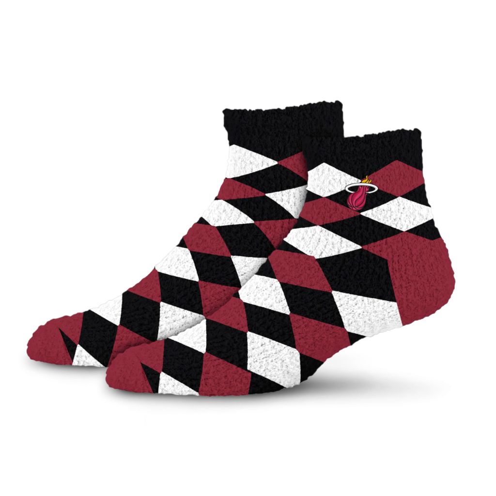 For Bare Feet NBA MIAMI HEAT Super Cozy Sleep Soft Sock, Team Color, OSFM