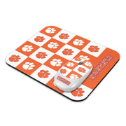SOAR Collegiate Wireless Mouse and Mouse Pad- Checkered, Clemson Tigers