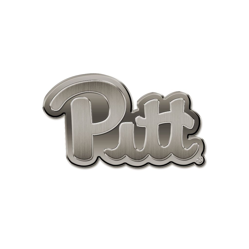 Rico Industries Pitt Antique Nickel Auto Emblem - NFL Team Logo Diecut Car Decal