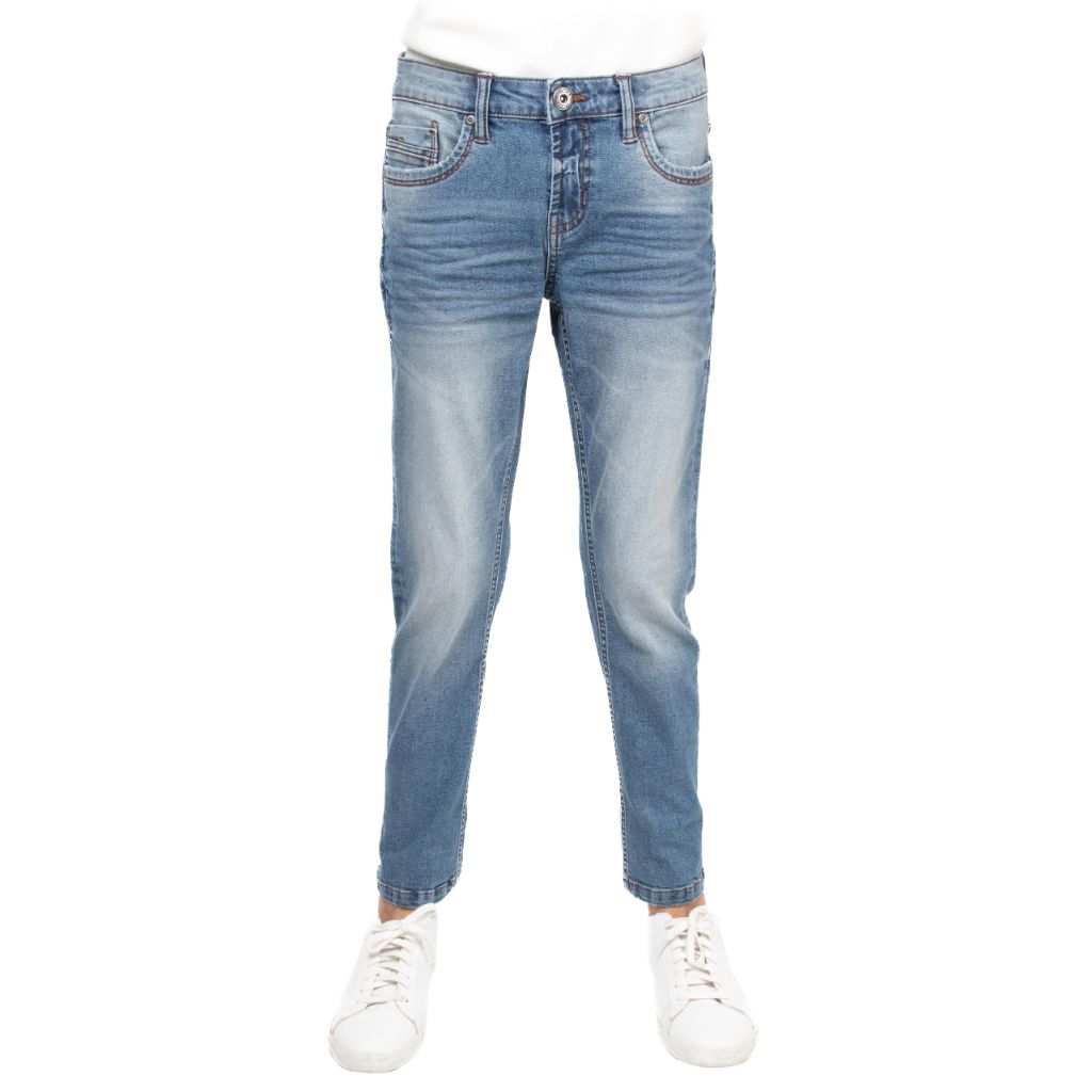 SZ 5, CULTURA Boys Pants, Little Kids Stretch Slim Fit Jeans, Medium Blue