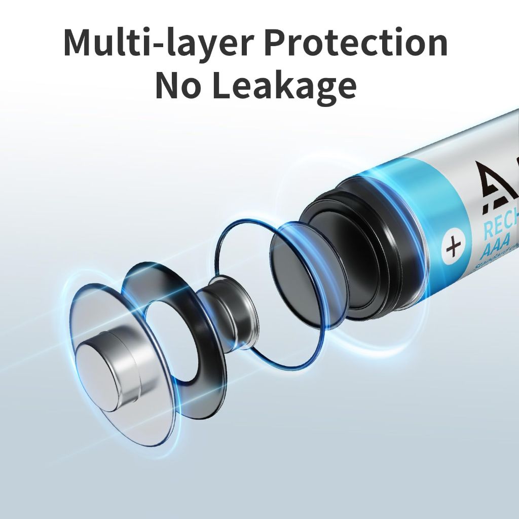 ARKEEP Rechargeable AA Batteries, 8-Pack