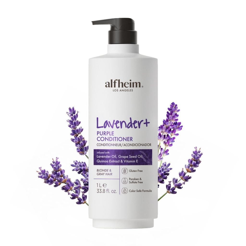 ALFHEIM Lavender+ Purple Conditioner for Blonde, Silver & Color-Treated Hair – 18 oz / 535 ml