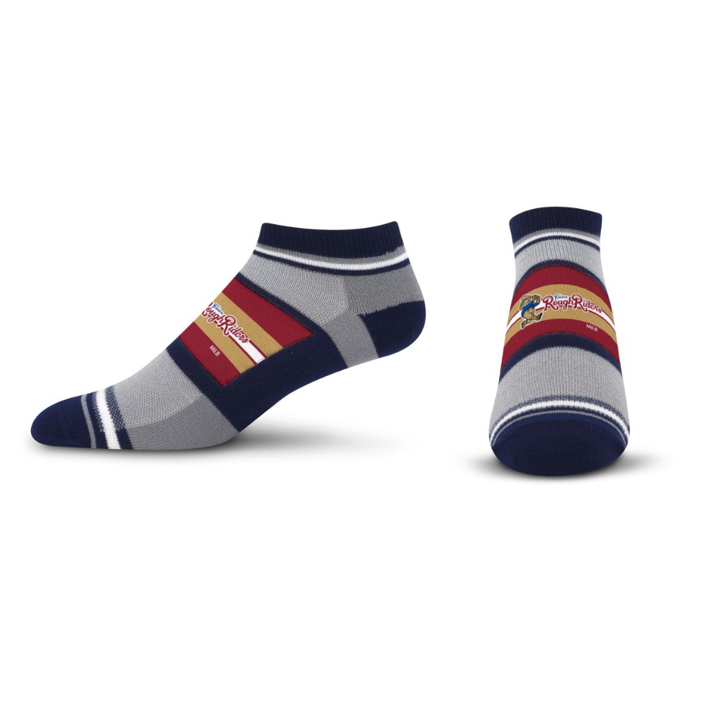 For Bare Feet MiLB FRISCO ROUGHRIDERS Streak No Show Sock Team Colors Medium