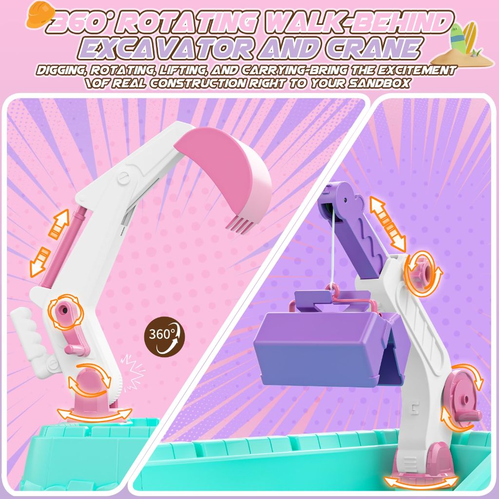 KIZJORYA Sandbox with Lid (Pink)