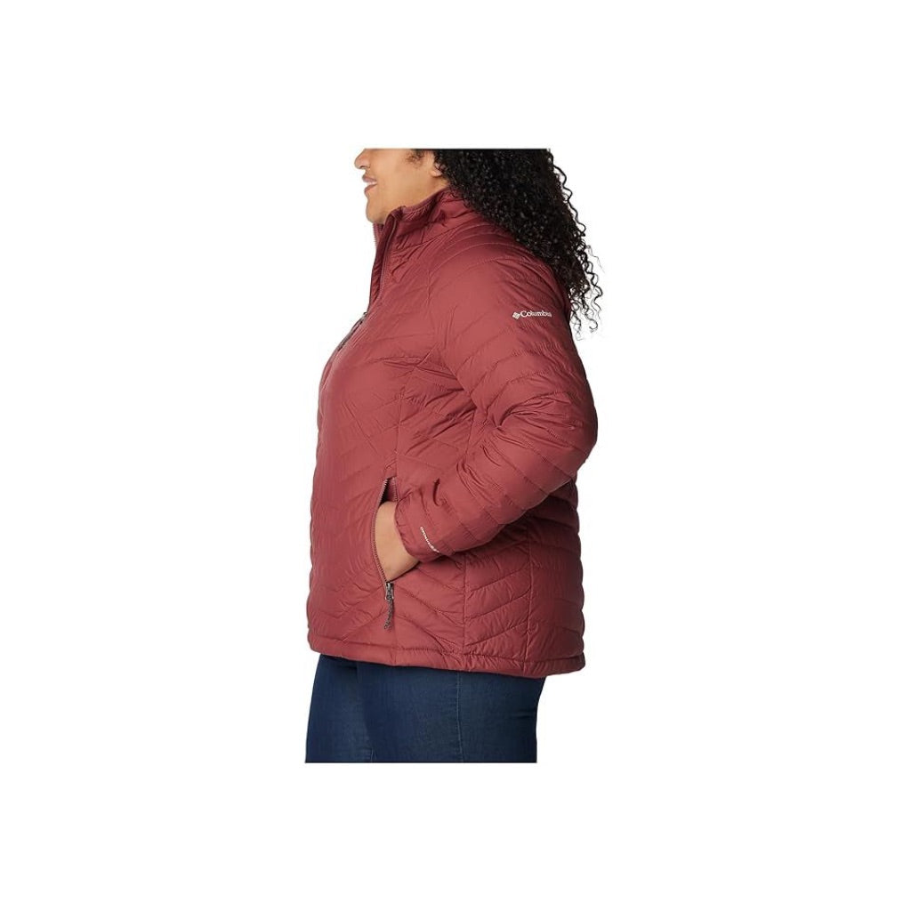 Columbia Women's Plus Size Powder Lite Jacket (Beetroot)