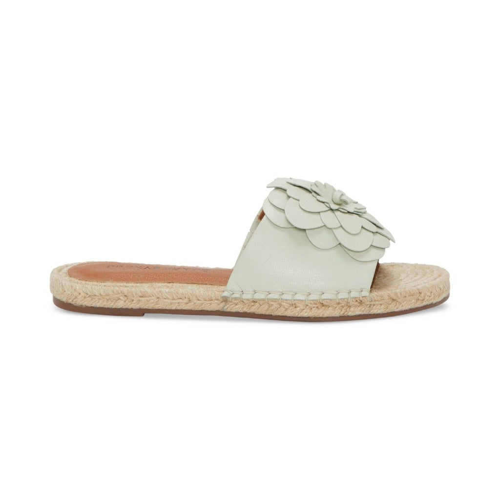 Lucky Brand Biricha Floral Flat Sandals Women's Sandals Peppermint : size 8 B - Medium, Leather