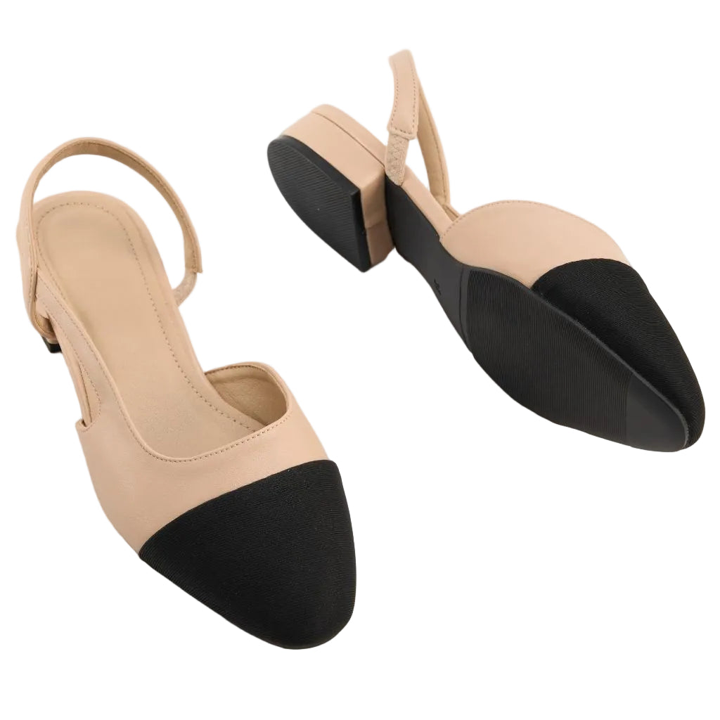 Slingback Flats for Women, Apricot - Size 7.5