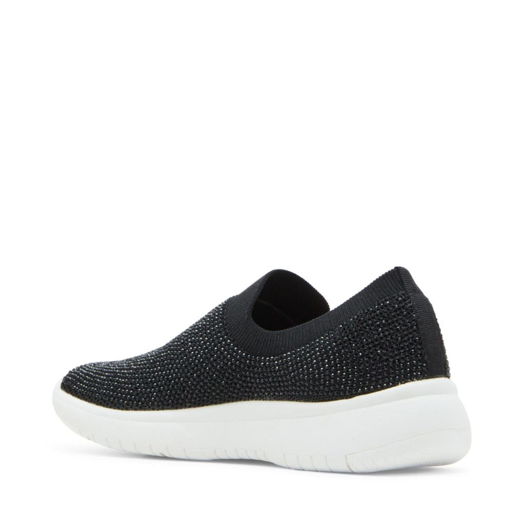 Blondo Women's Waterproof Karen Slip-On Sneaker, Black Knit, 7