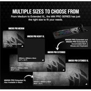 Corsair MM350 PRO Extended XL Premium Spill-Proof Cloth Gaming Mouse Pad – 36.6” Width x 15.7” Height Surface – Black/Gray