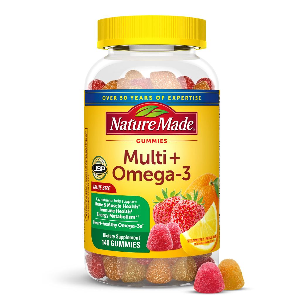 Nature Made Multivitamin + Omega-3, 140 Gummies