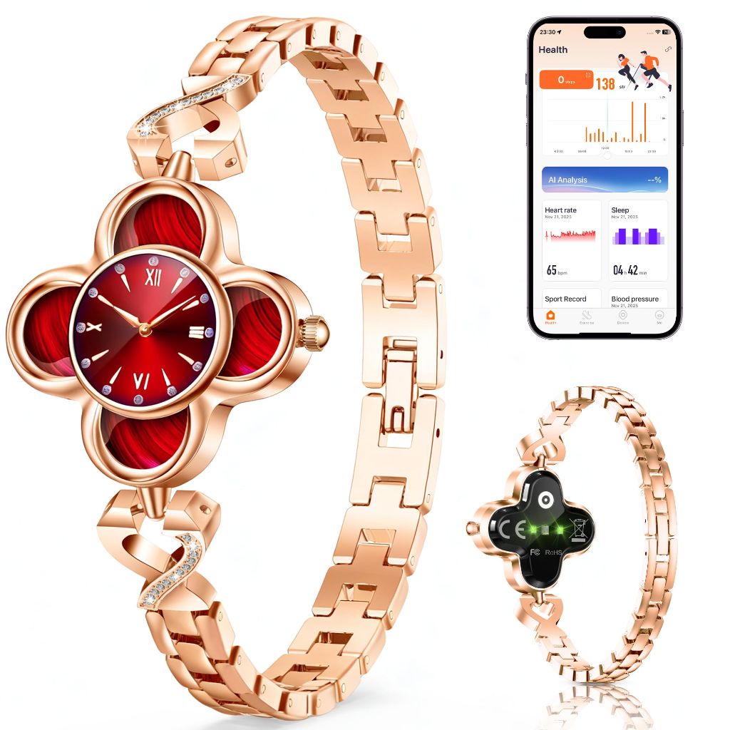 GLPYR Gold Watches for Women, Smart Watch with Free APP