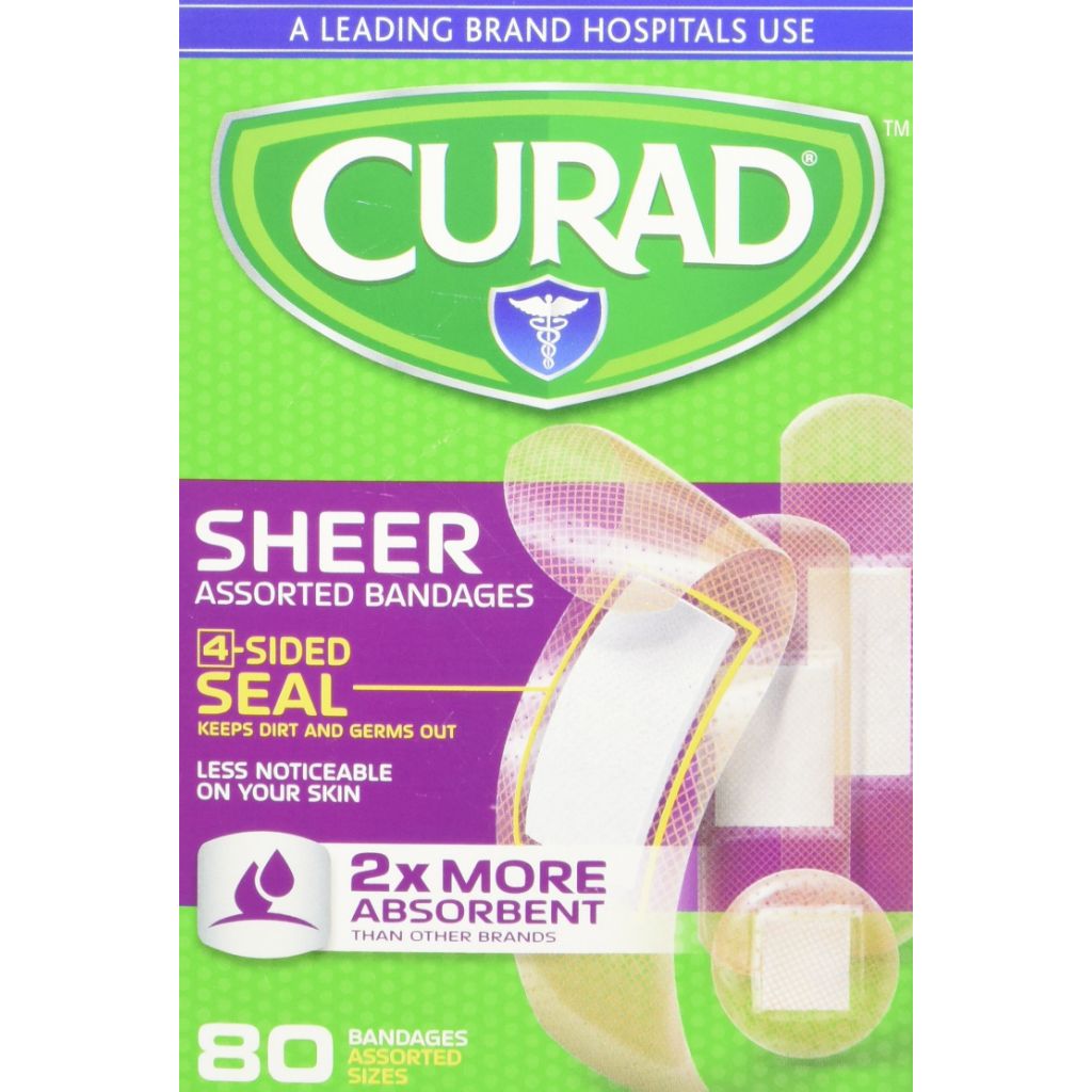 Curad Sheer Assorted Bandages, 80ct.