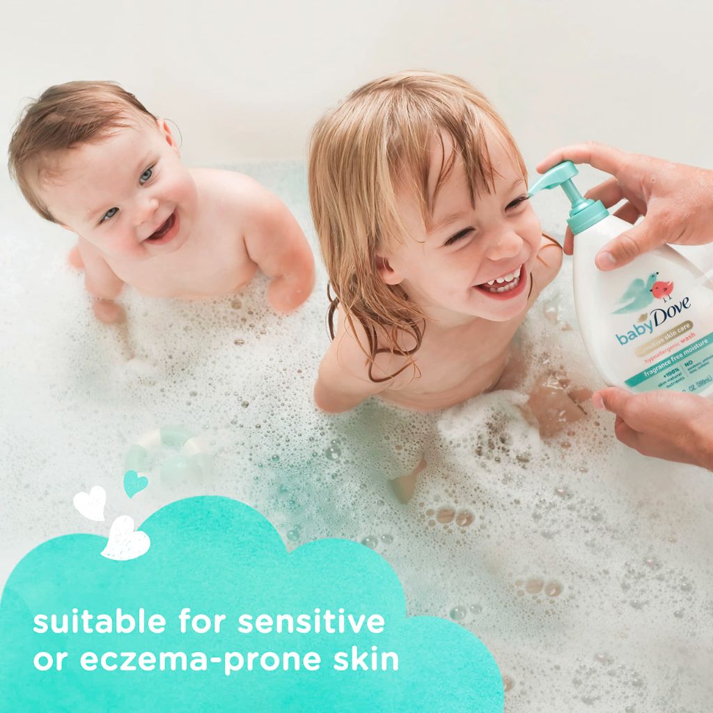 Baby Dove Sensitive Skin Care Baby Wash, Fragrance Free, 34 oz