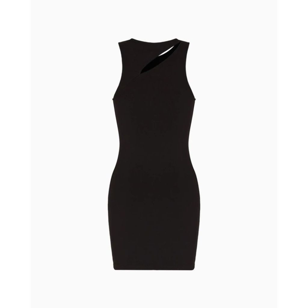 Armani Exchange, Short Dresses, Female, Black, Size: L Women`s Cut Out Bodycon Dress
