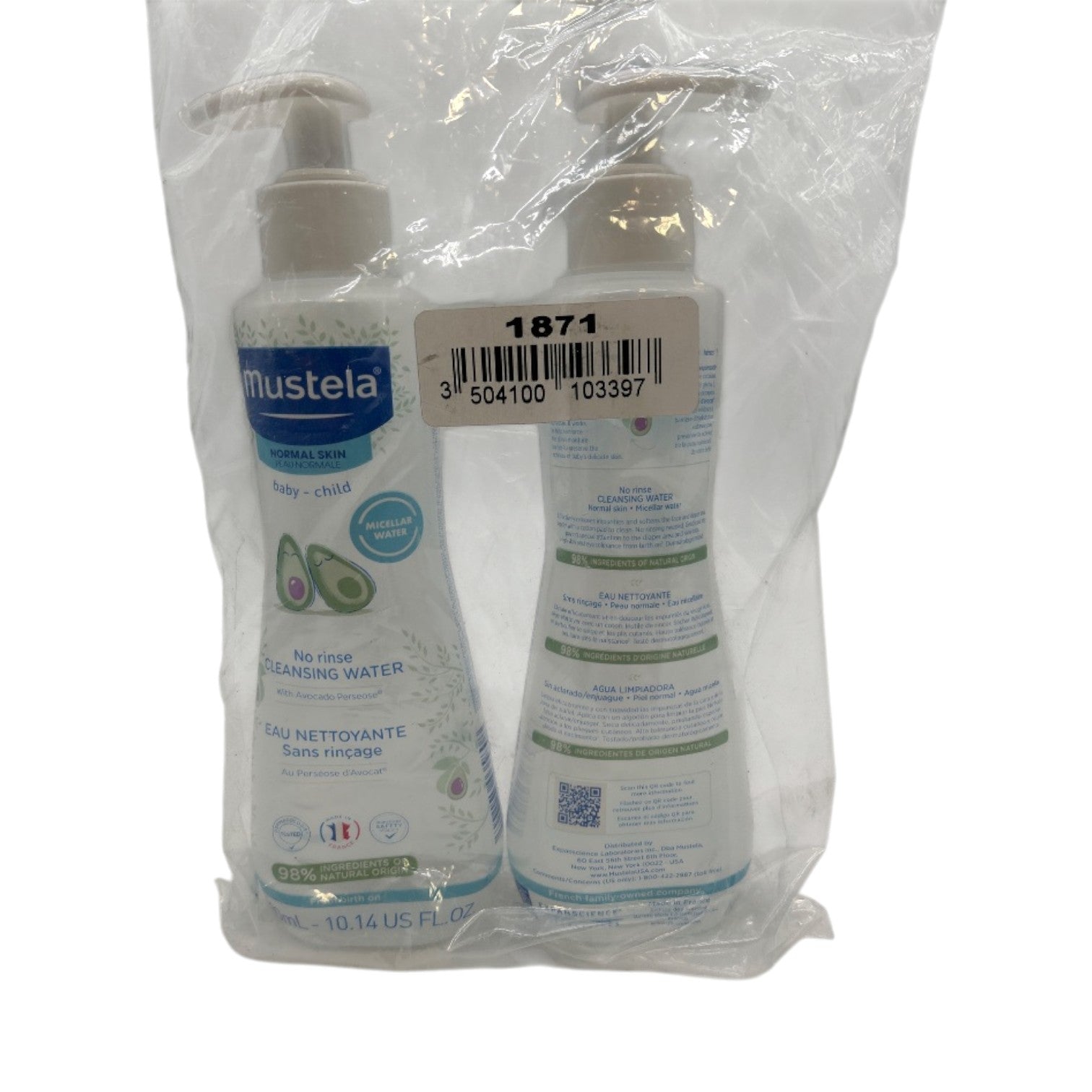 Mustela No Rinse Micellar Cleansing Water 2 pack