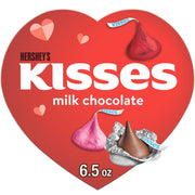 HERSHEY'S KISSES Milk Chocolate, Valentine's Candy Gift Box, 6.5 oz