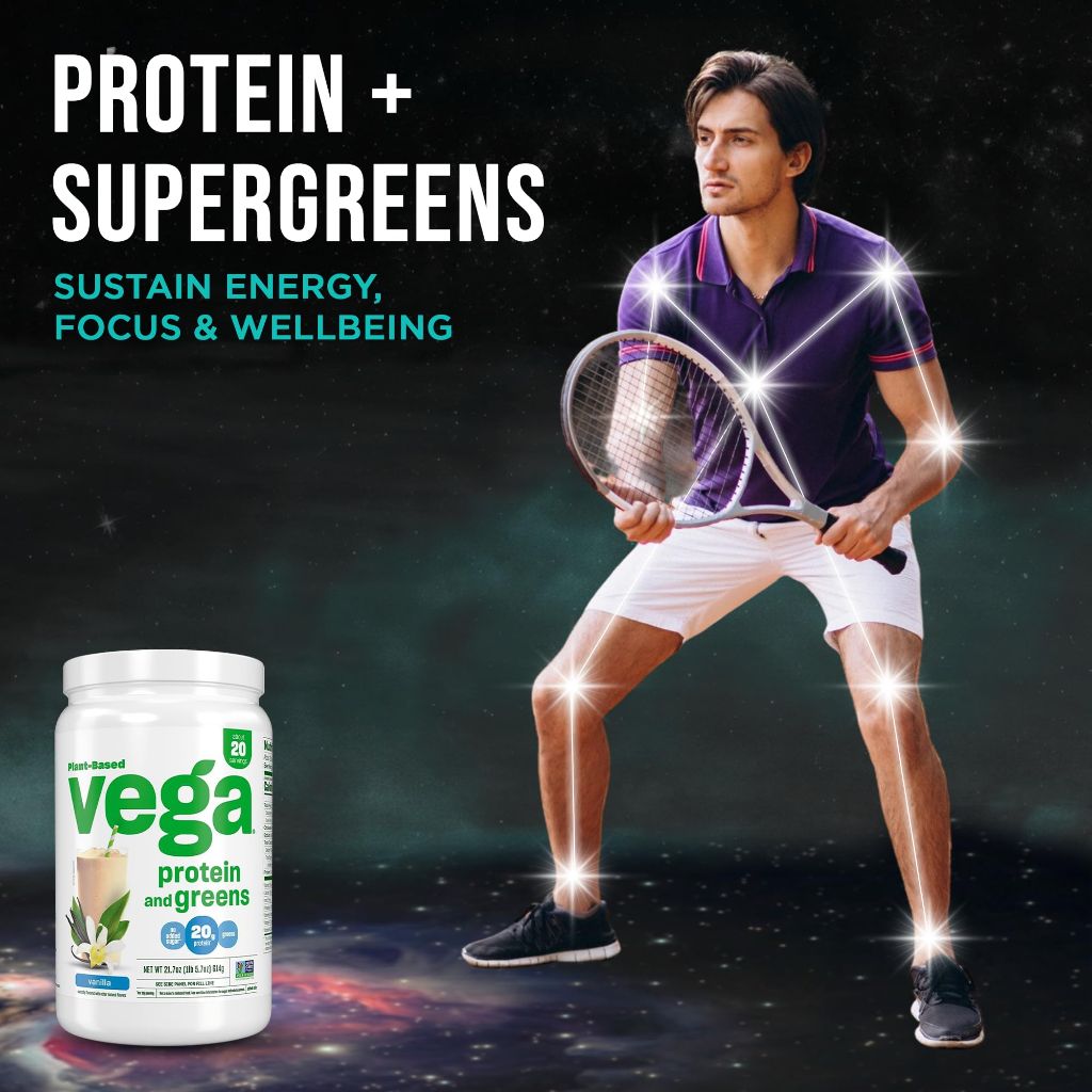 Vega Premium Protein + Supergreens, Vanilla, 21.7 oz (20 Servings)