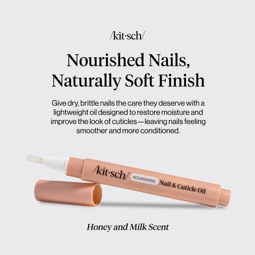 Kitsch Nail Cuticle Oil Pen Brush - Hydrating Nail Oil For Stronger Nails | 2.8ml