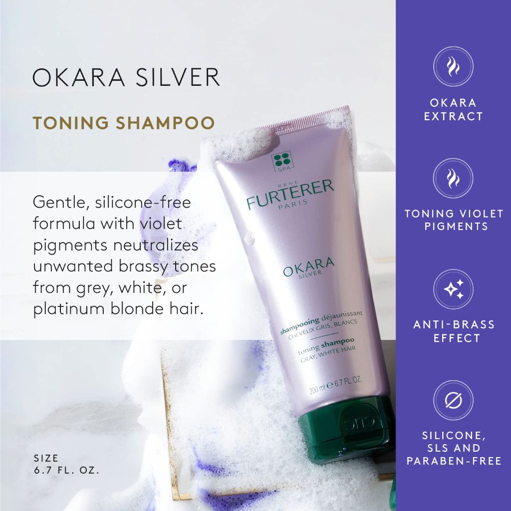 Rene Furterer OKARA SILVER Toning Shampoo | 6.7 oz.