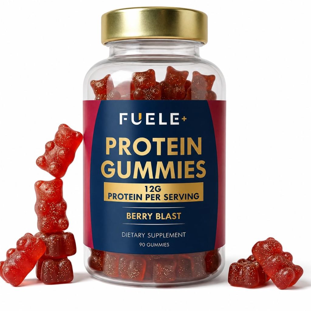 FUELE+ Protein Gummies – 12g High Protein Snack, Mixed Berry Flavor