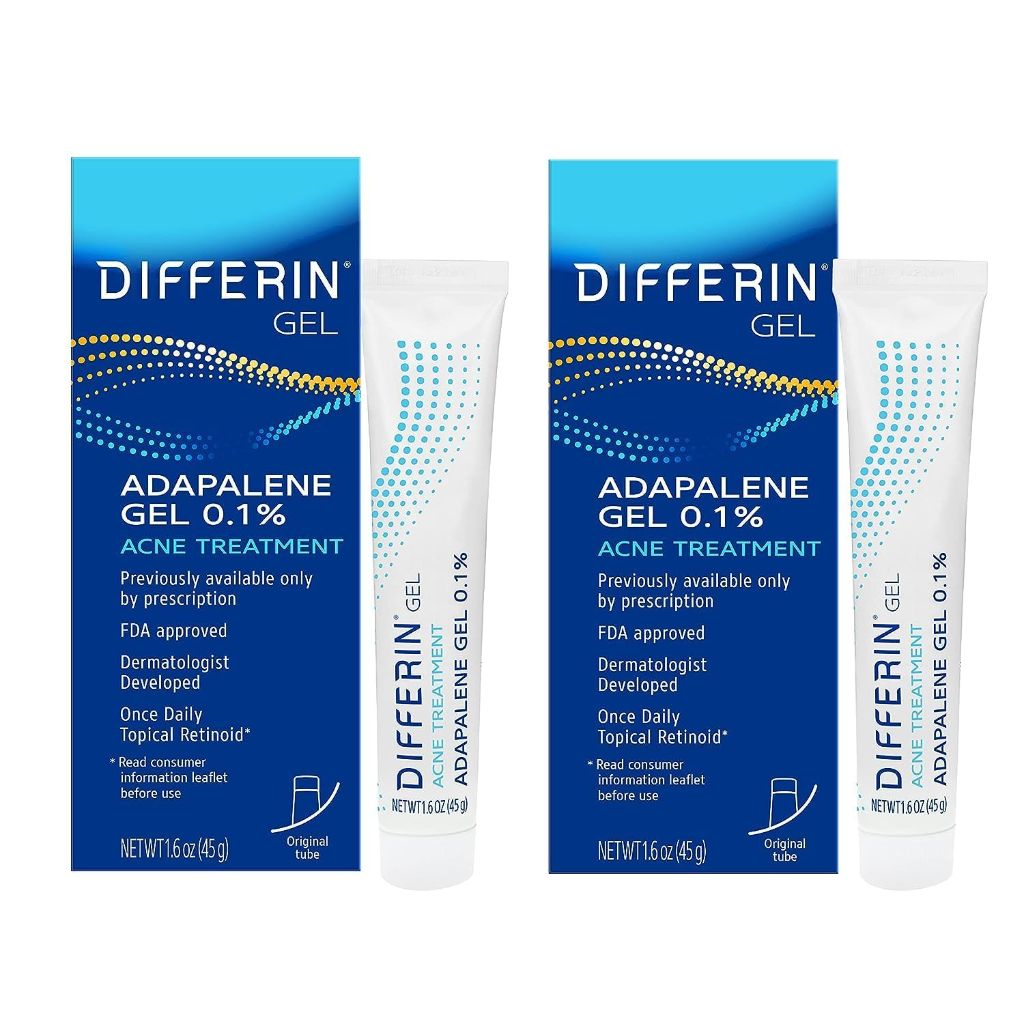 Differin Acne Treatment Gel, 45g Tube, Pack of 2