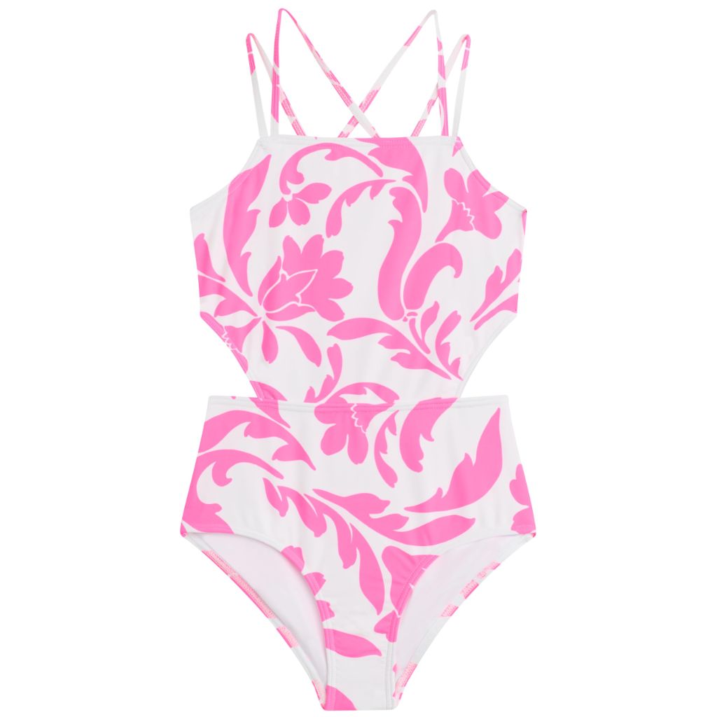 SZ 6 Kanu Surf - Laurel Cut-Out 1-PC | White\Pink