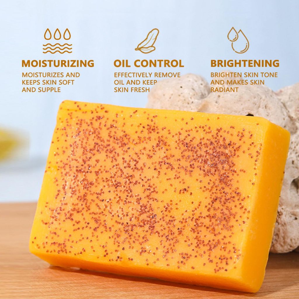 ANEFOSE Turmeric Soap Bar and African Net Sponge, (2)