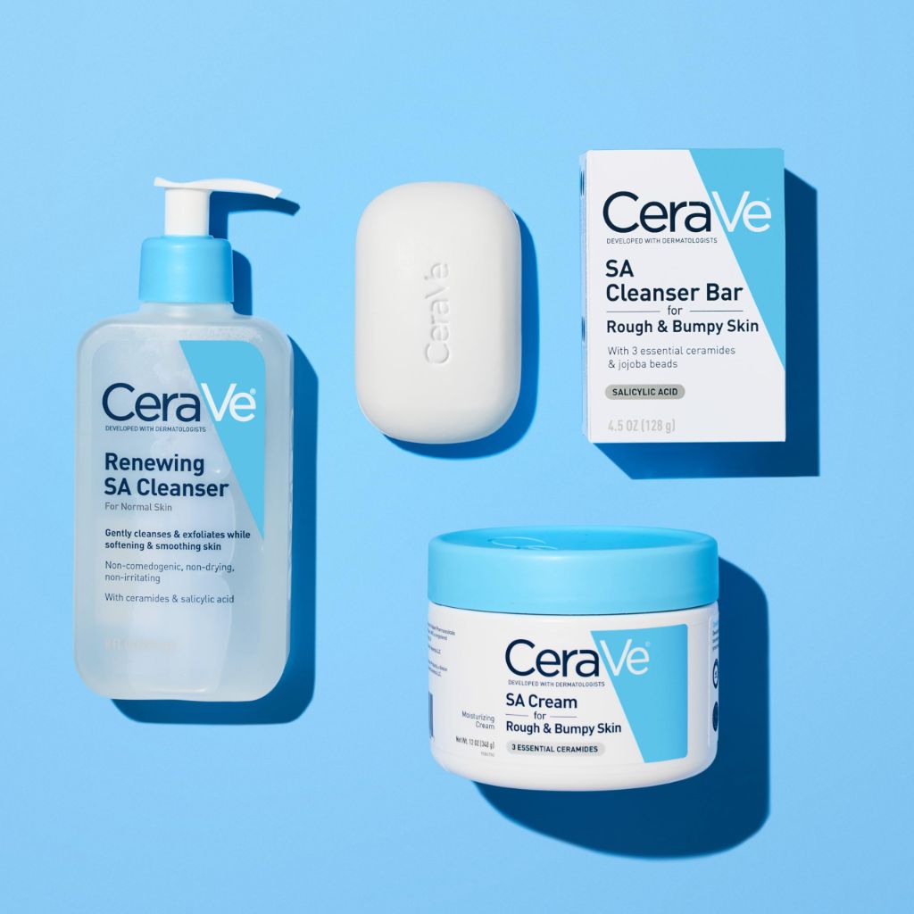 CeraVe Moisturizing Cream with Salicylic Acid, Exfoliating Body Cream with Lactic & Hyaluronic Acid, 16 Ounce